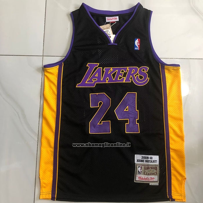 Maglia Los Angeles Lakers Kobe Bryant #24 Mitchell & Ness 2009-10 Nero